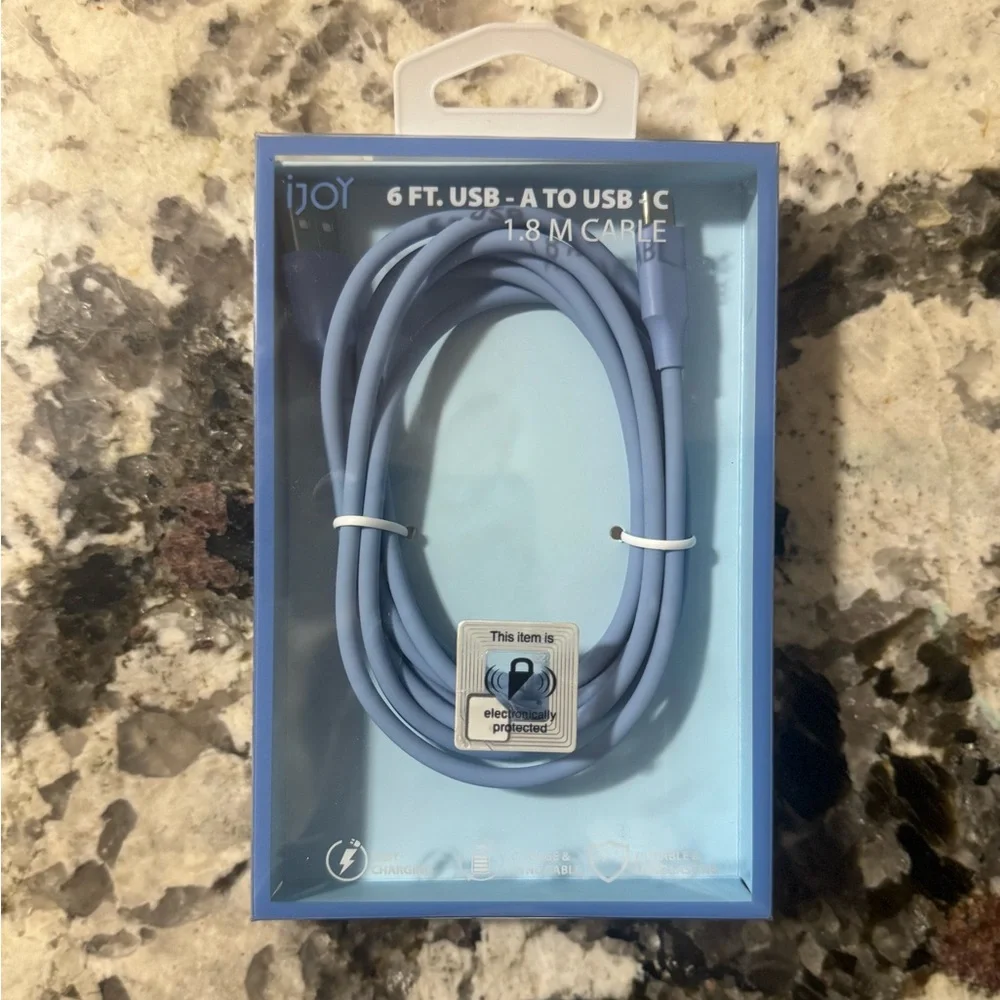 NEW Fast Charging USB-C iPhone and iPad Charger 6ft Cable (Blue)